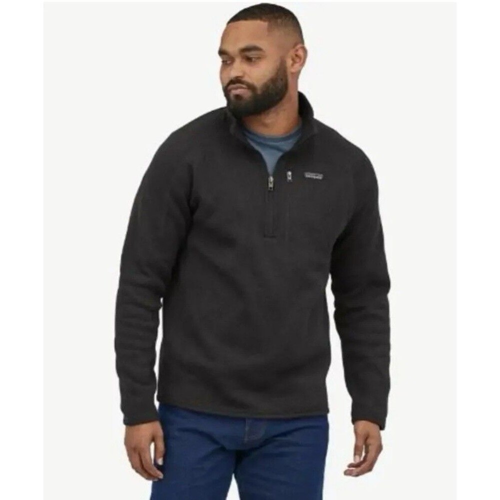 Patagonia Better Sweater 1/4 Zip Fleece Pullover Black Men's Medium